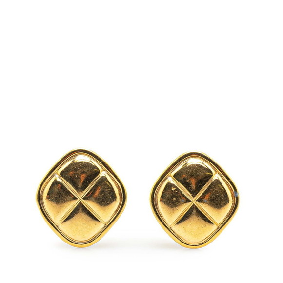 CHANEL Vintage Earrings, Gold Plated, Women's - Picture 1 of 3